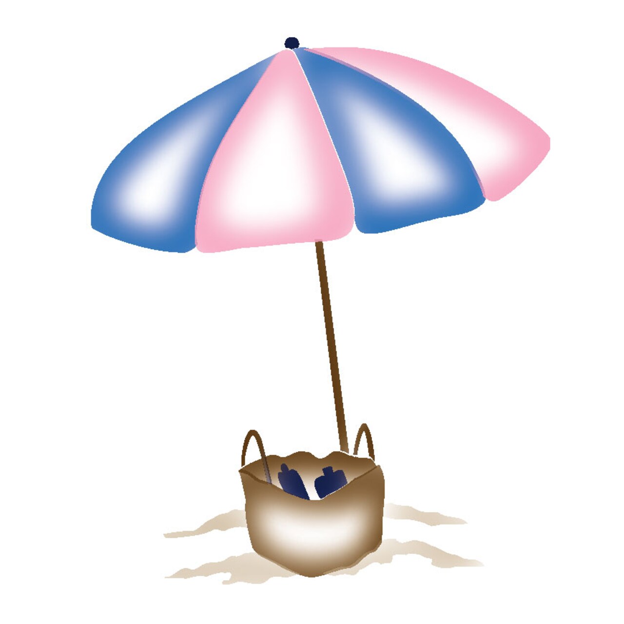 Beach Umbrella with Basket Wall Stencil | 2656 by Designer Stencils | Outdoor Stencils | Reusable Art Craft Stencils for Painting on Walls, Canvas, Wood | Reusable Plastic Paint Stencil for Home Makeover | Easy to Use & Clean Art Stencil